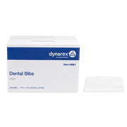 Dental Bibs - White, 17 3/4" x 12 7/8" - 500 pcs per Case