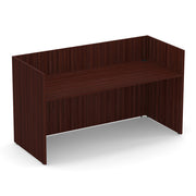 OfficeSource Laminate Reception Unit - Mahogany