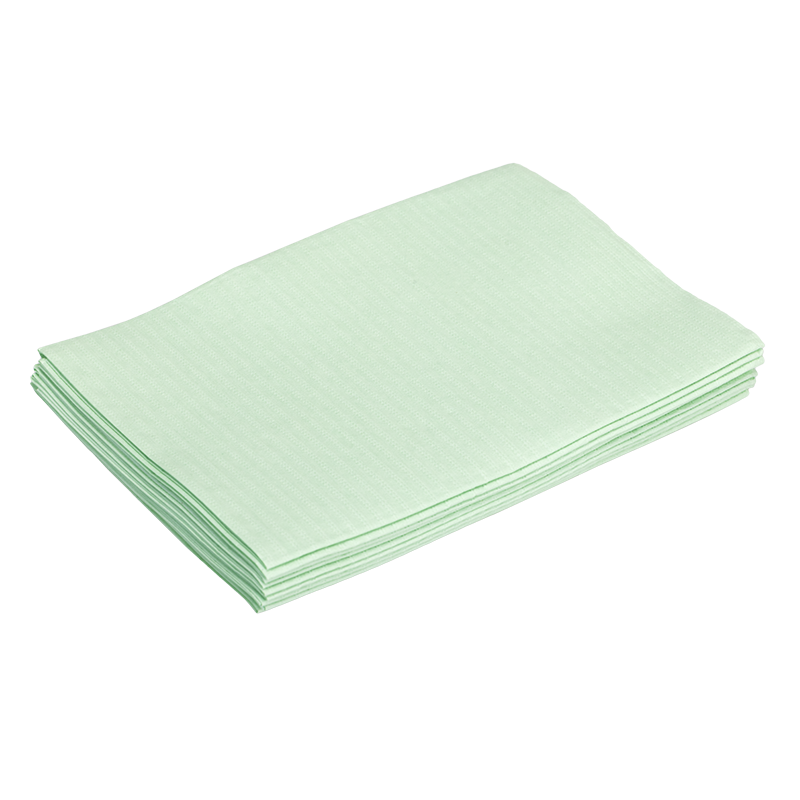 Dental Bibs - Mint Green, 17 3/4" x 12 7/8" - 500 pcs per Case