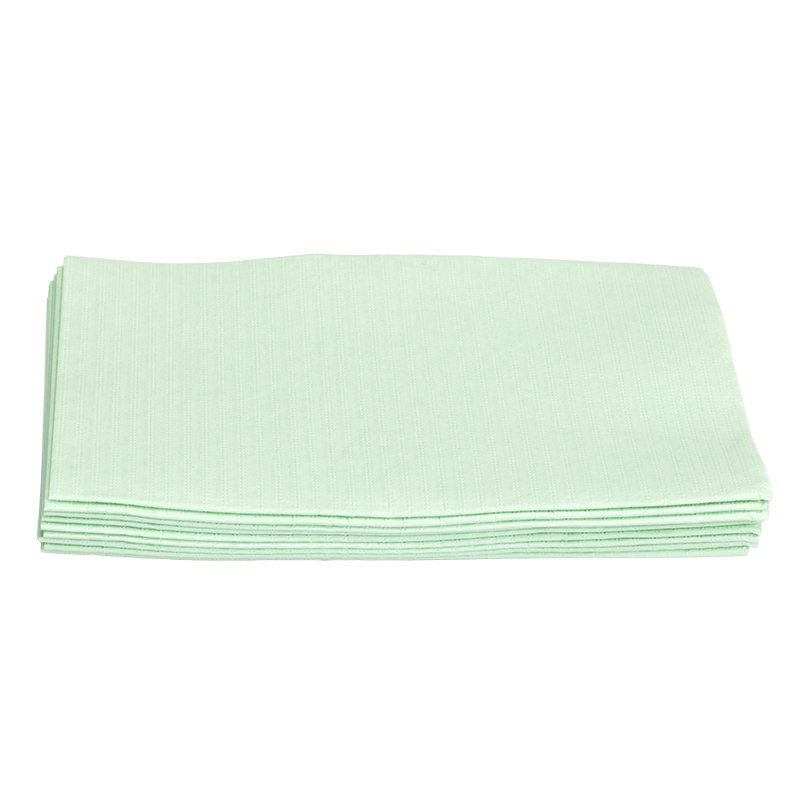 Dental Bibs - Mint Green, 17 3/4" x 12 7/8" - 500 pcs per Case