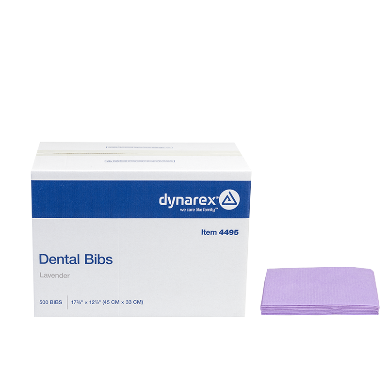 Dental Bibs - Lavender, 17 3/4" x 12 7/8" - 500 pcs per Case