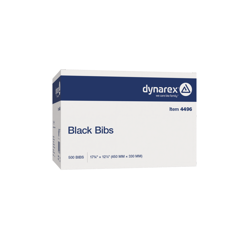Black Bibs, 17 3/4" x 12 7/8" - 500 pcs per Case