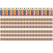 Diecut Pencils Deco Trim, 37 Feet Per Pack, 6 Packs