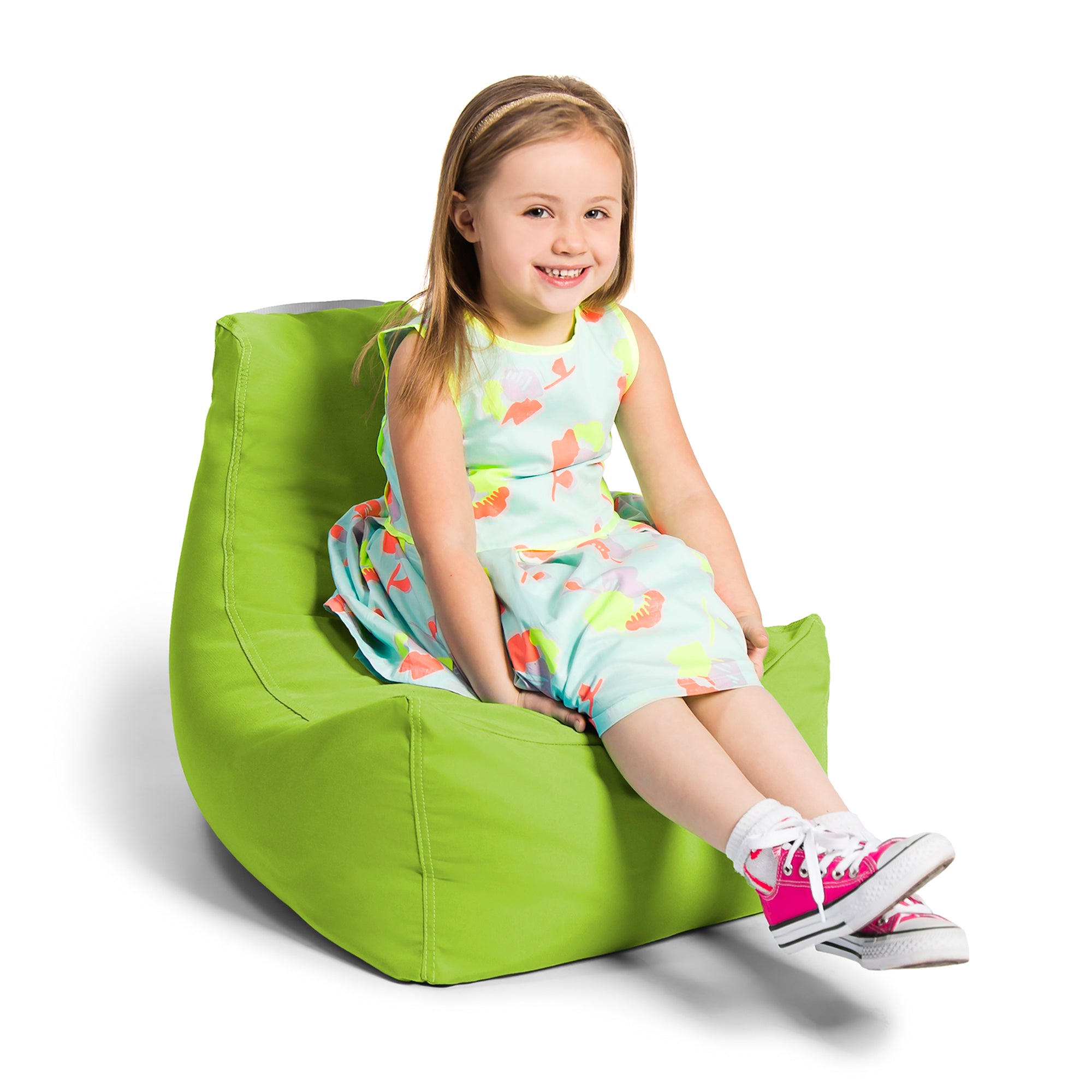 Jaxx Juniper Jr Outdoor Kids Bean Bag Chair / Childrens Garden Chair, Lime