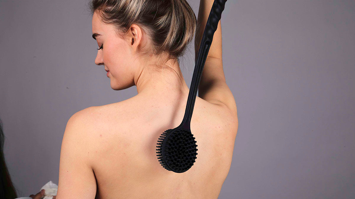 FabLife Shower Scrubber Brush, Black