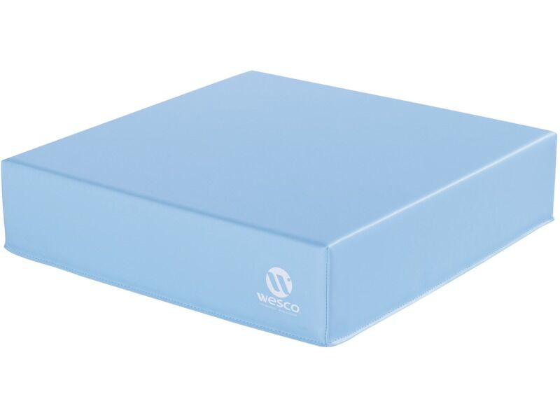 Square Pouffe Basic - Light Blue, 4.7"Th
