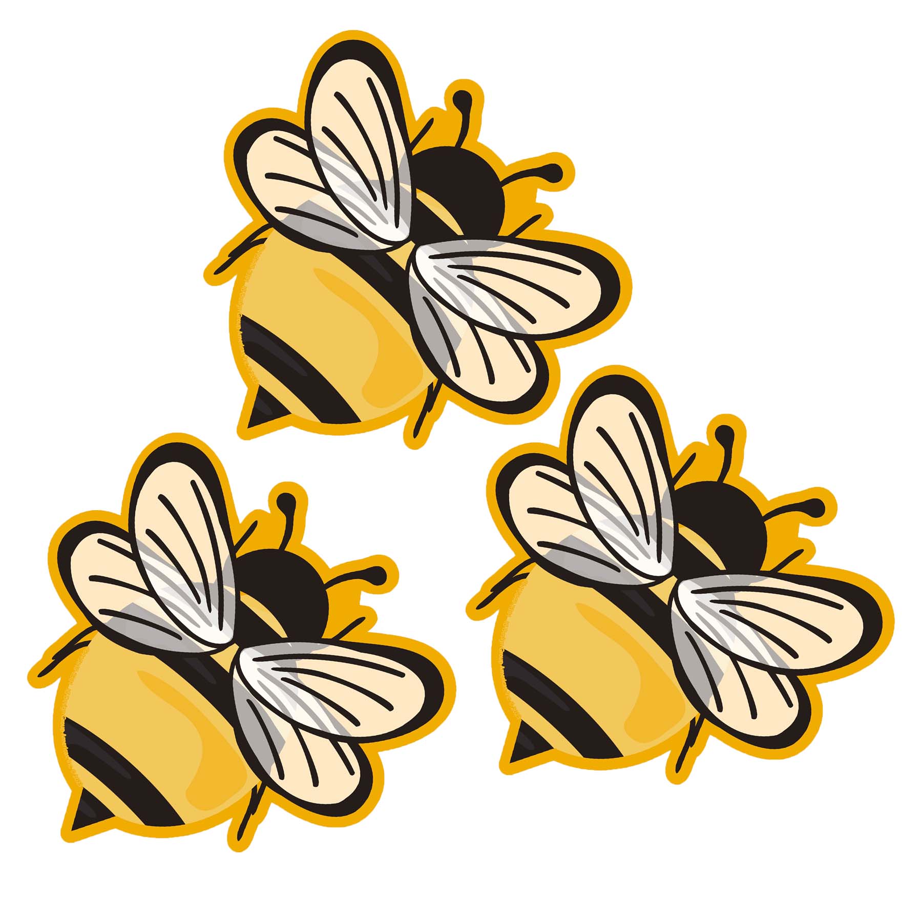 Bees Paper Cut-Outs, Pack of 36
