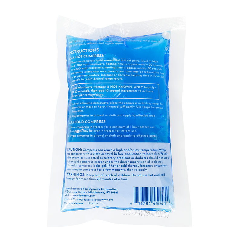 Reusable Hot / Cold Gel Packs, 4" x 6" - 24 packs per Case