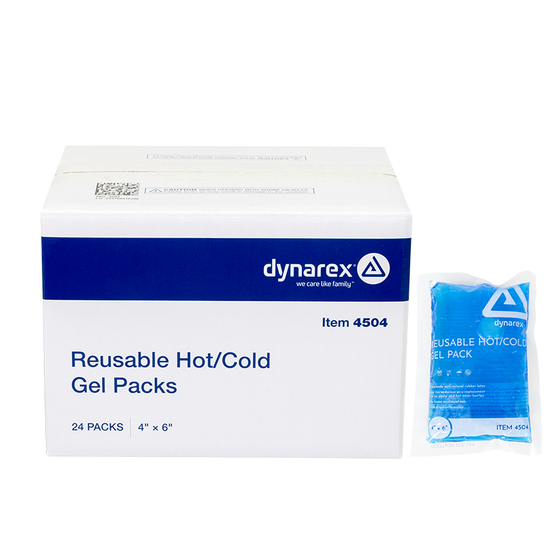 Reusable Hot / Cold Gel Packs, 4" x 6" - 24 packs per Case