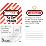 Danger Do Not Operate, English Photo ID Safety Tag