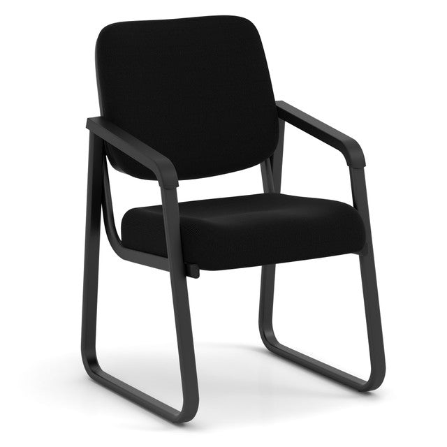 OfficeSource Value Sled Base Guest Chair with Black Frame - Black