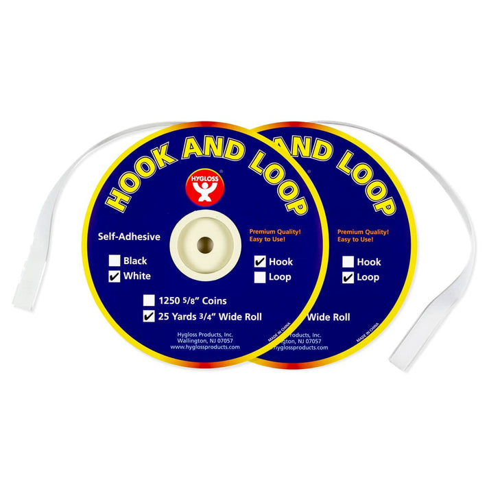 Hook and Loop - Roll -3/4"x25 yds, White