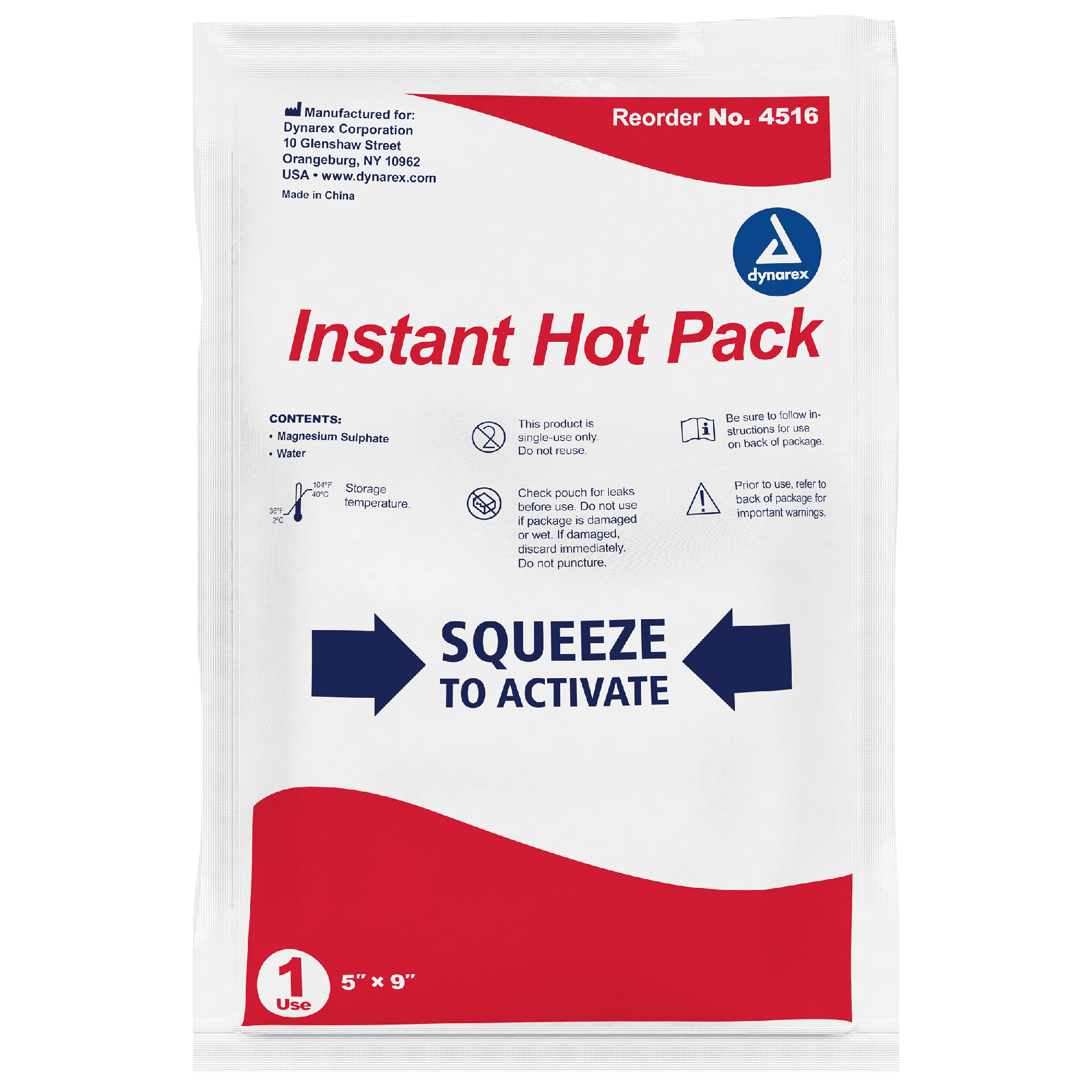 Instant Hot Pack, 5" x 9" - 24 packs per Case