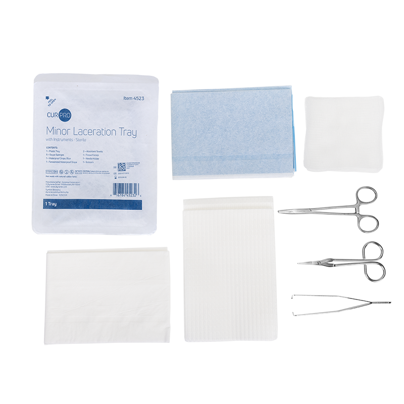 Minor Laceration Tray w/ Instruments -  20 kits per Case
