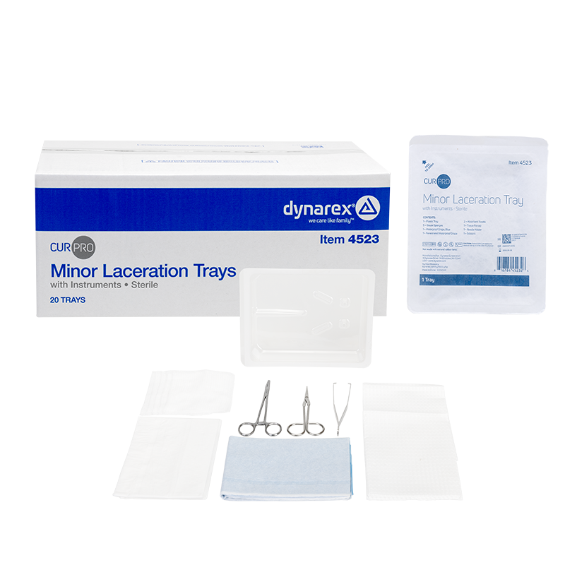 Minor Laceration Tray w/ Instruments -  20 kits per Case