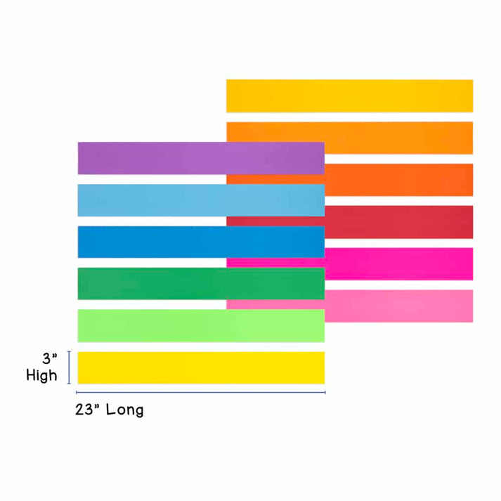 Bright Strips - Paper Strips 3"x23", 100 count, White