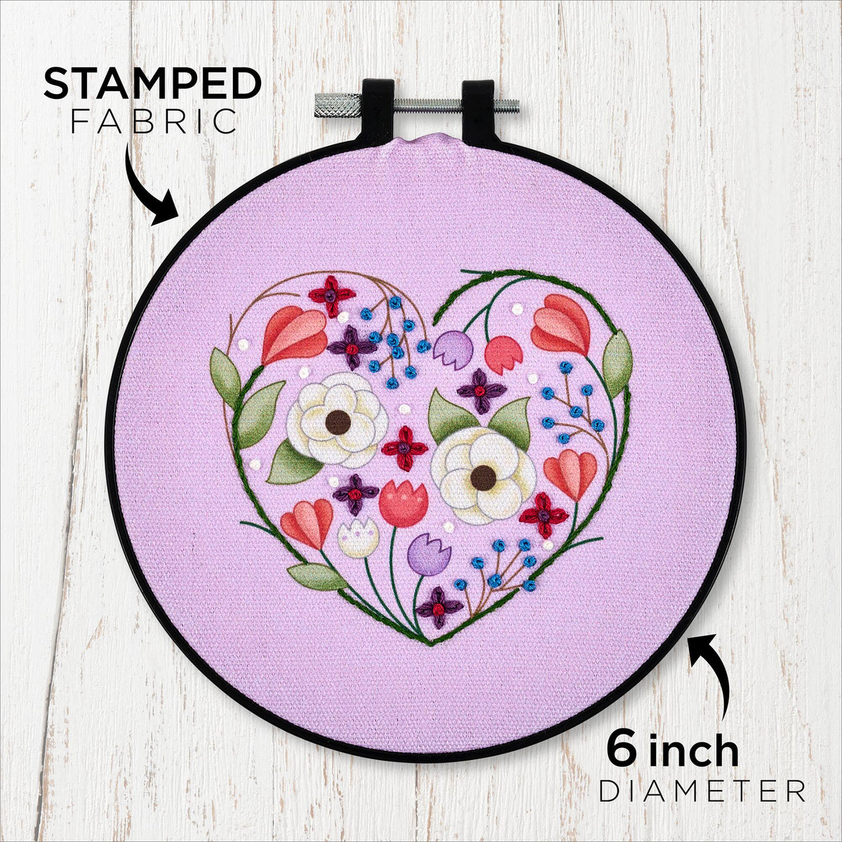 PEACEFUL FLORAL EMBROIDERY KIT