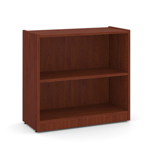 OfficeSource Laminate Bookcase - 2 Shelves - Cherry