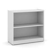 OfficeSource Laminate Bookcase - 2 Shelves - White