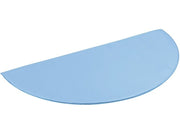 Plain Double-Sided Semi Circular Mat - Blue/Light Blue, 56.7"L x 28.3"W x 0.8"Th