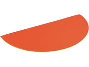 Plain Double-Sided Semi Circular Mat - Orange/Light Orange, 56.7"L x 28.3"W x 0.8"Th