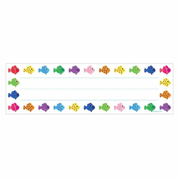 Picture Name Plates - 9.5"x2 7/8", 36 ct., Assorted Fish