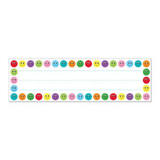 Picture Name Plates - 9.5"x2 7/8", 36 ct., Smiley Faces