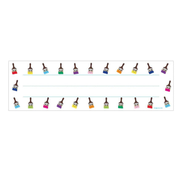 Picture Name Plates - 9.5"x2 7/8", 36 ct., Happy Paintbrushes