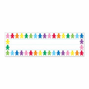 Picture Name Plates -  9.5"x2 7/8", 36 ct., Rainbow People
