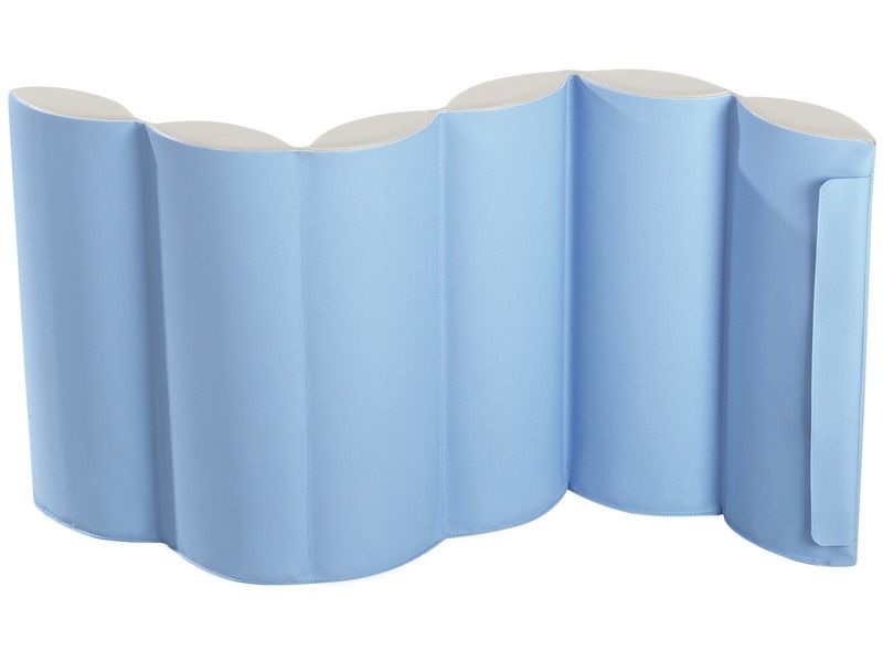 Anti-Shock Mobile Partition - Light Blue/Ivory, 49.2"L x 23.6"W x 3.1"Th