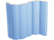 Anti-Shock Mobile Partition - Light Blue/Ivory, 49.2"L x 35.4"W x 3.1"Th