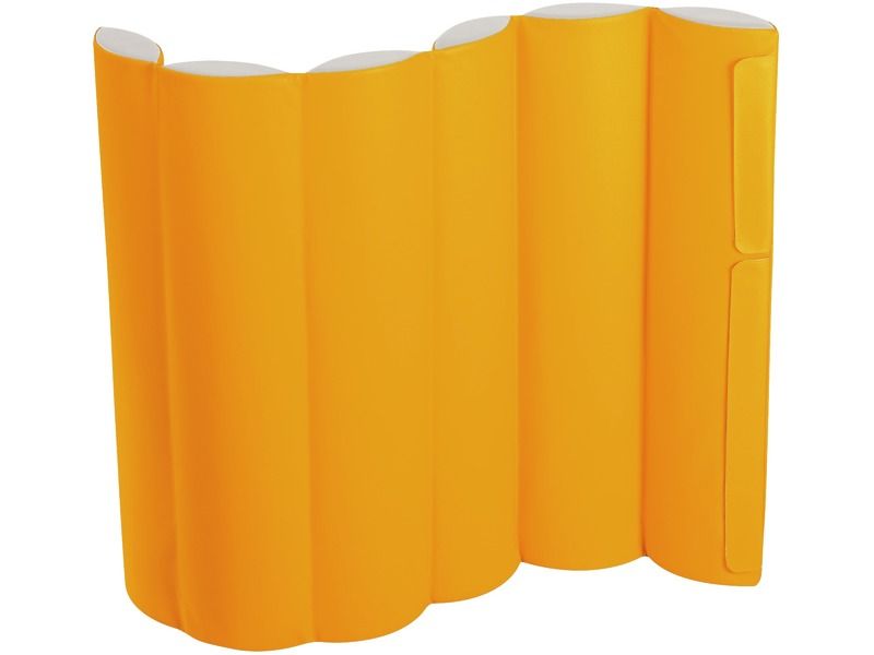 Anti-Shock Mobile Partition - Light Orange/Ivory, 49.2"L x 35.4"W x 3.1"Th