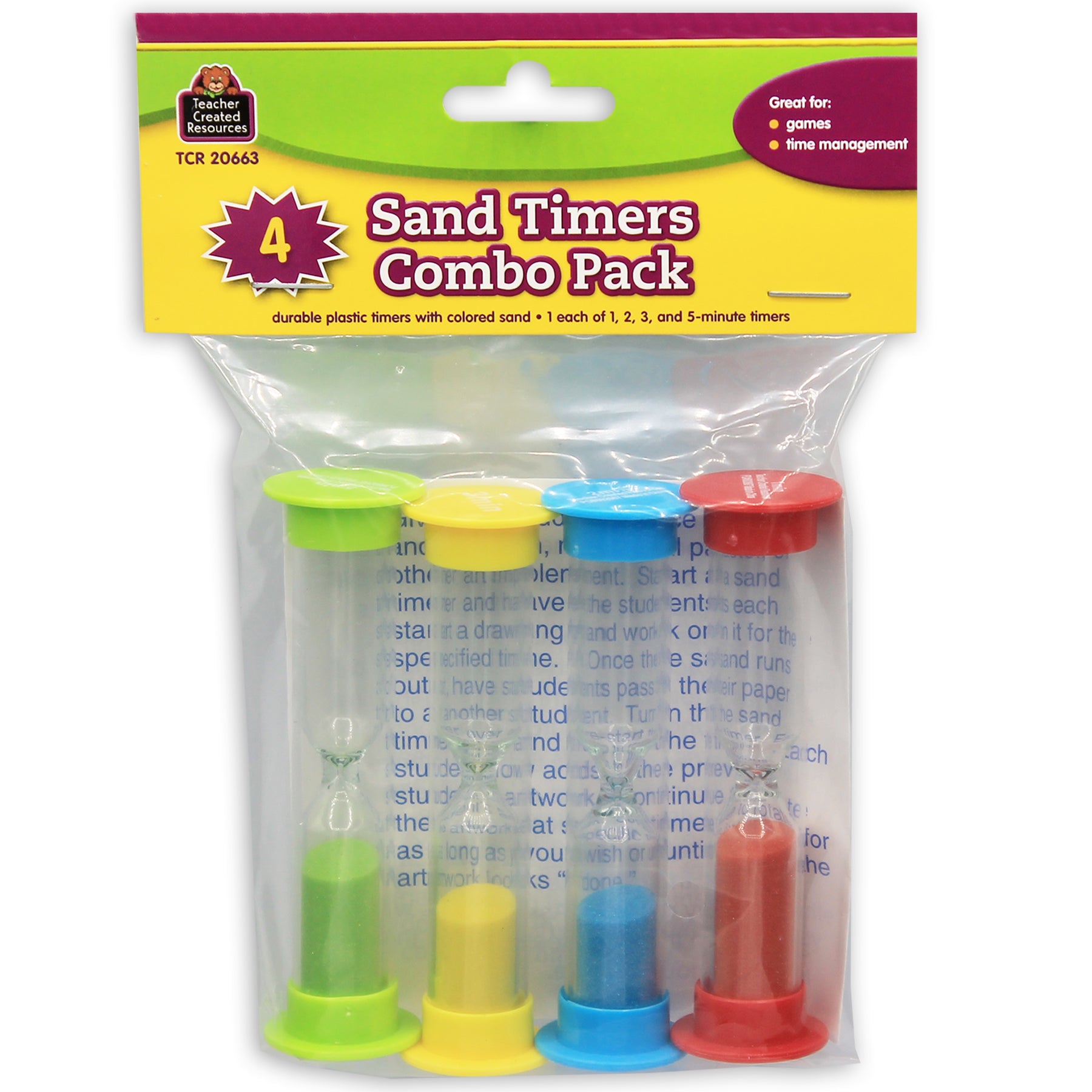 Small Sand Timers Combo 4-Pack