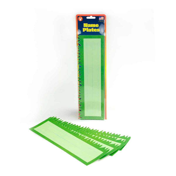 Natural Grass Die-Cut Nameplate - 9.5" x 2 7/8" - 36 pieces