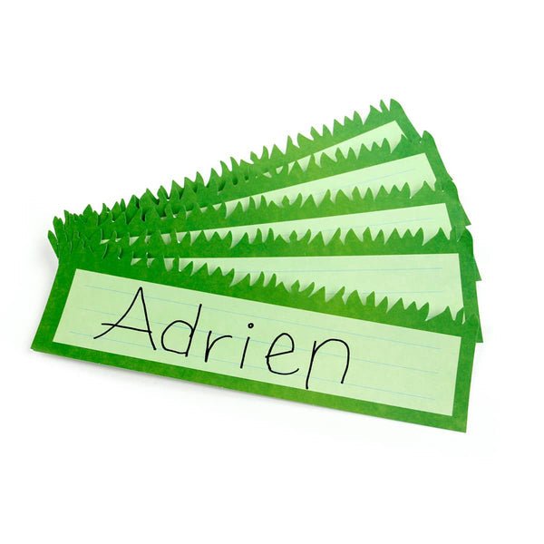 Natural Grass Die-Cut Nameplate - 9.5" x 2 7/8" - 36 pieces