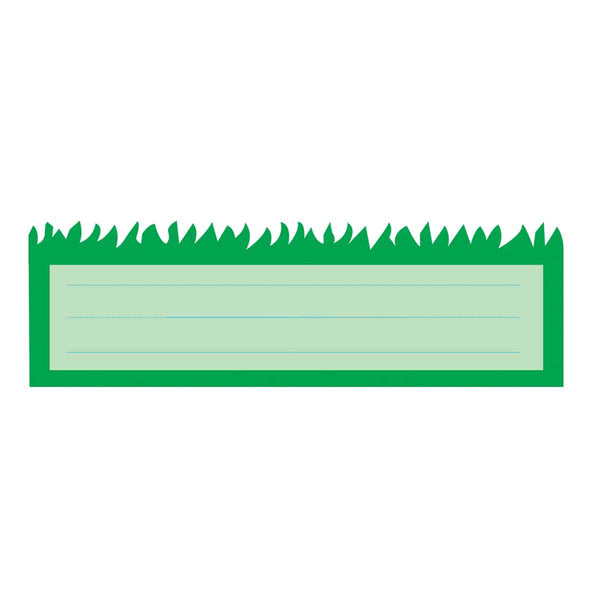 Natural Grass Die-Cut Nameplate - 9.5" x 2 7/8" - 36 pieces