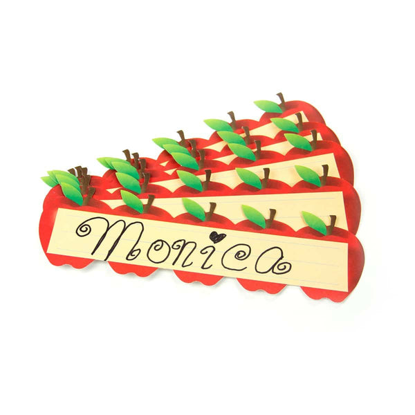 Red Apple Die-Cut Nameplate - 9.5" x 2 7/8" - 36 pieces