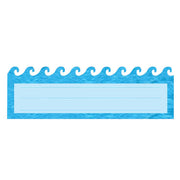 Ocean Waves Die-Cut Nameplate - 9 1/2" x 2 7/8" - 36 pieces