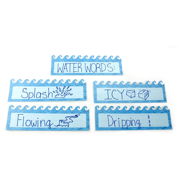 Ocean Waves Die-Cut Nameplate - 9 1/2" x 2 7/8" - 36 pieces