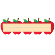 Red Apple Die-Cut Nameplate - 9.5" x 2 7/8" - 36 pieces