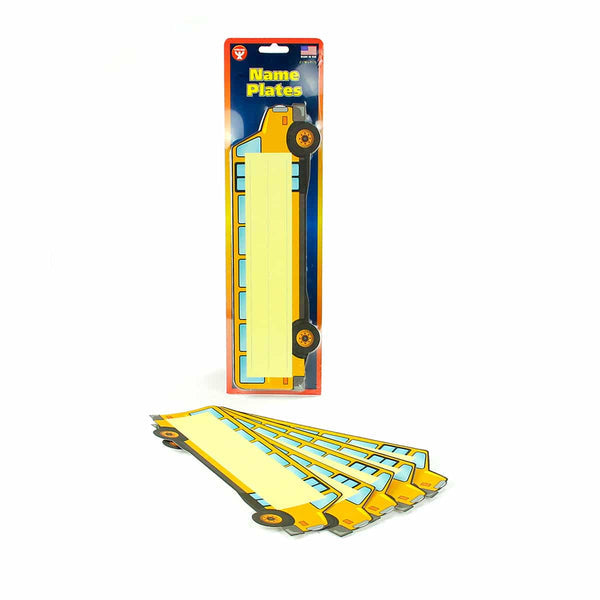 School Bus Die-Cut Nameplate - 9.5" x 2 7/8" - 36 pieces