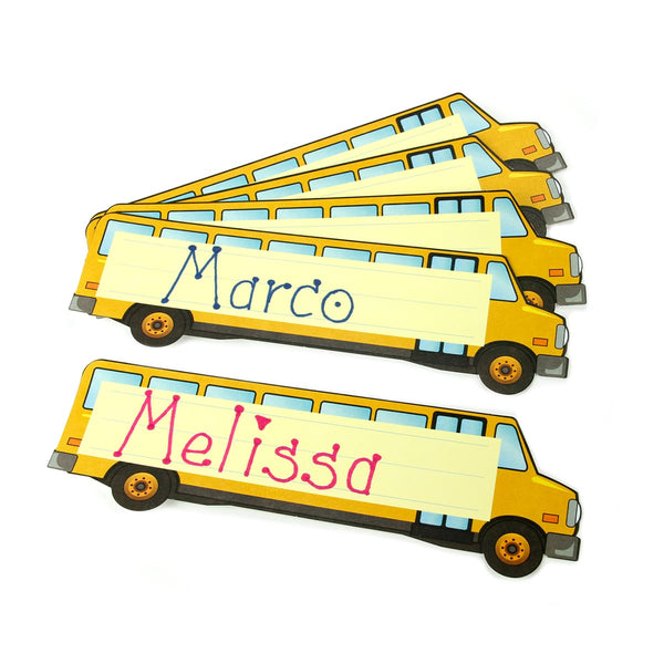 School Bus Die-Cut Nameplate - 9.5" x 2 7/8" - 36 pieces