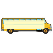 School Bus Die-Cut Nameplate - 9.5" x 2 7/8" - 36 pieces