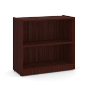 OfficeSource Laminate Bookcase - 2 Shelves - Mahogany