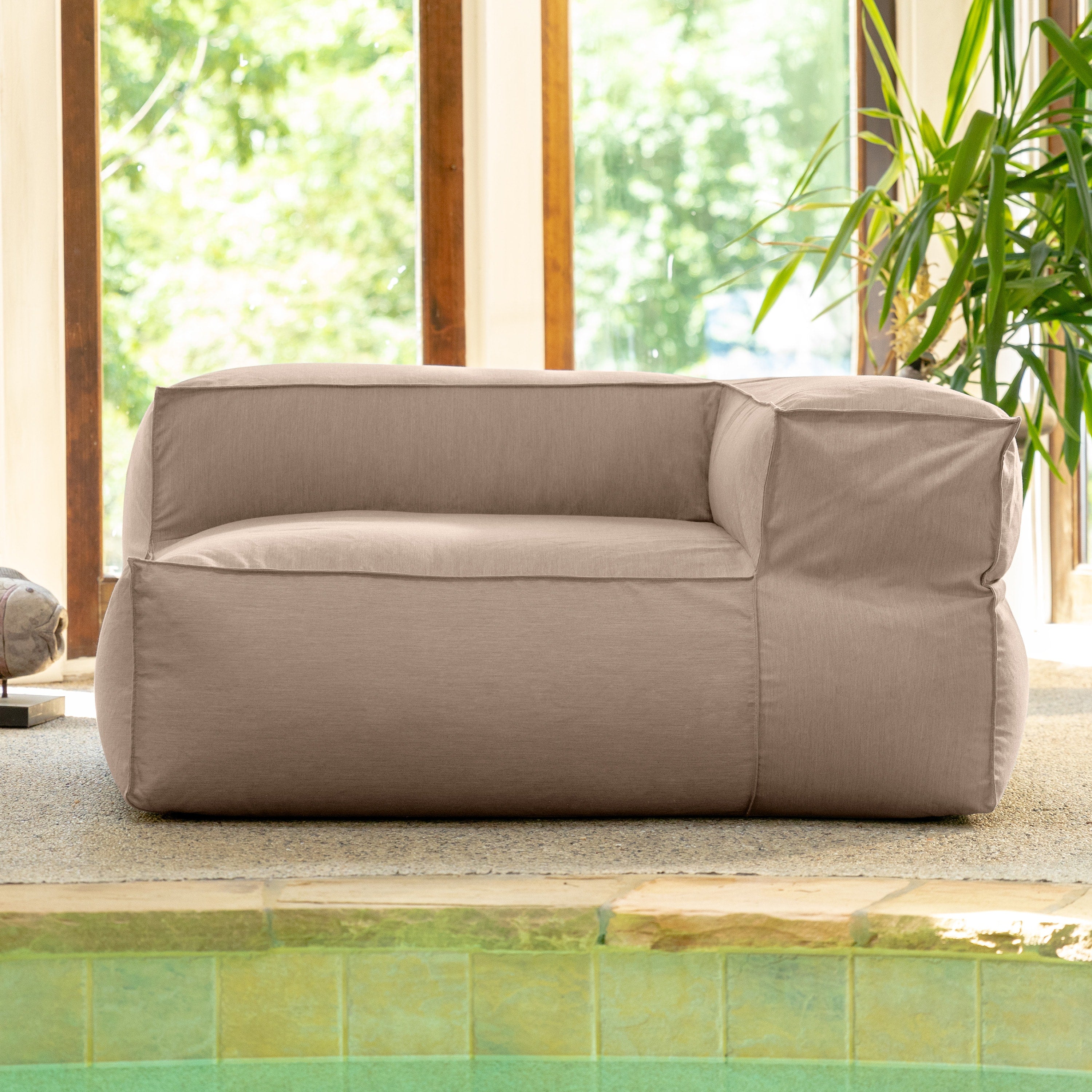 Baya Outdoor Left Corner - Sunbrella, Petal