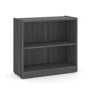 OfficeSource Laminate Bookcase - 2 Shelves - Coastal Gray