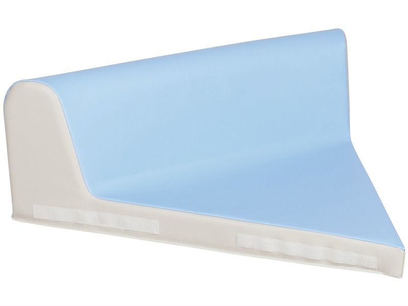 Triangular Babyseat With Backrest - Light Blue/Ivory, 29.5"L x 25.6"W x 9.6"H