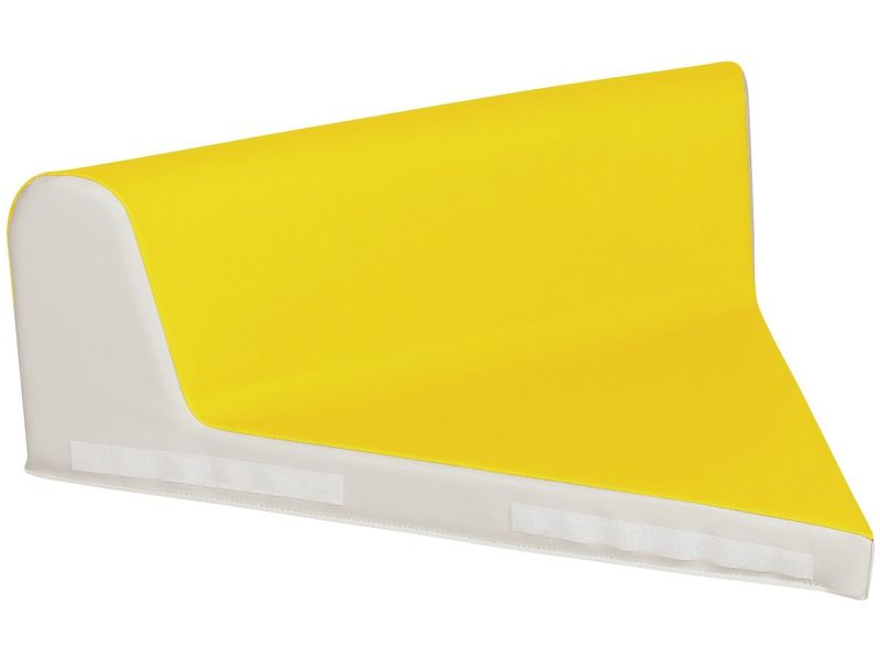 Triangular Babyseat With Backrest - Yellow/Ivory, 29.5"L x 25.6"W x 9.6"H
