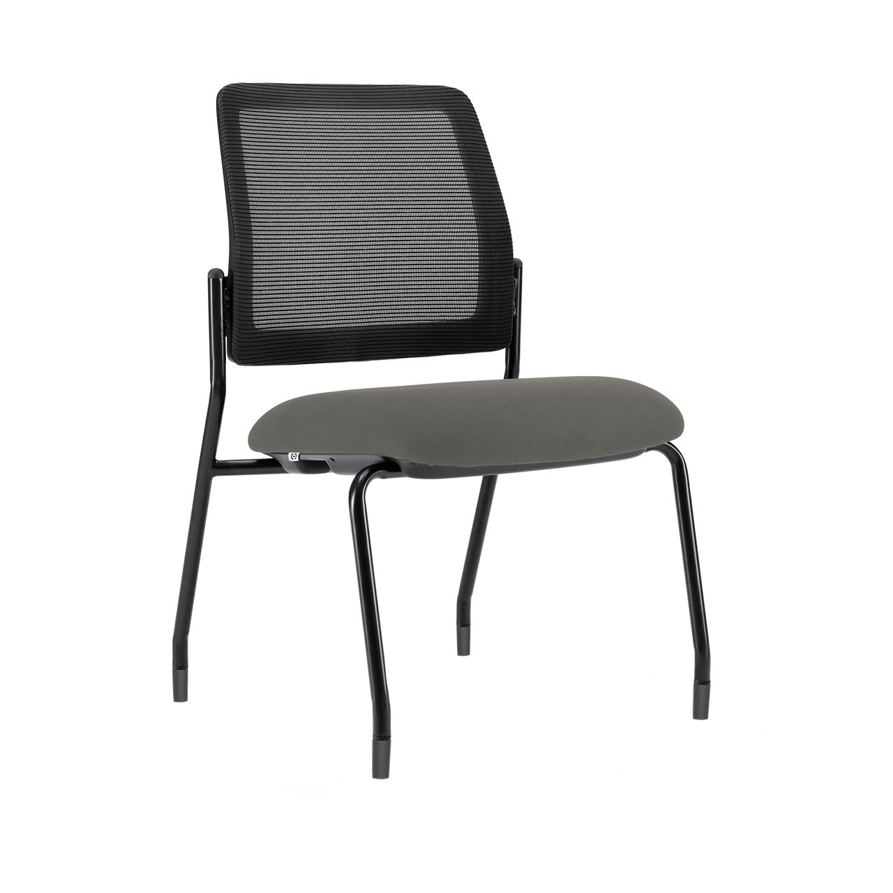 OfficeSource Starlight Armless Stacking Chair - Light Gray Fabric