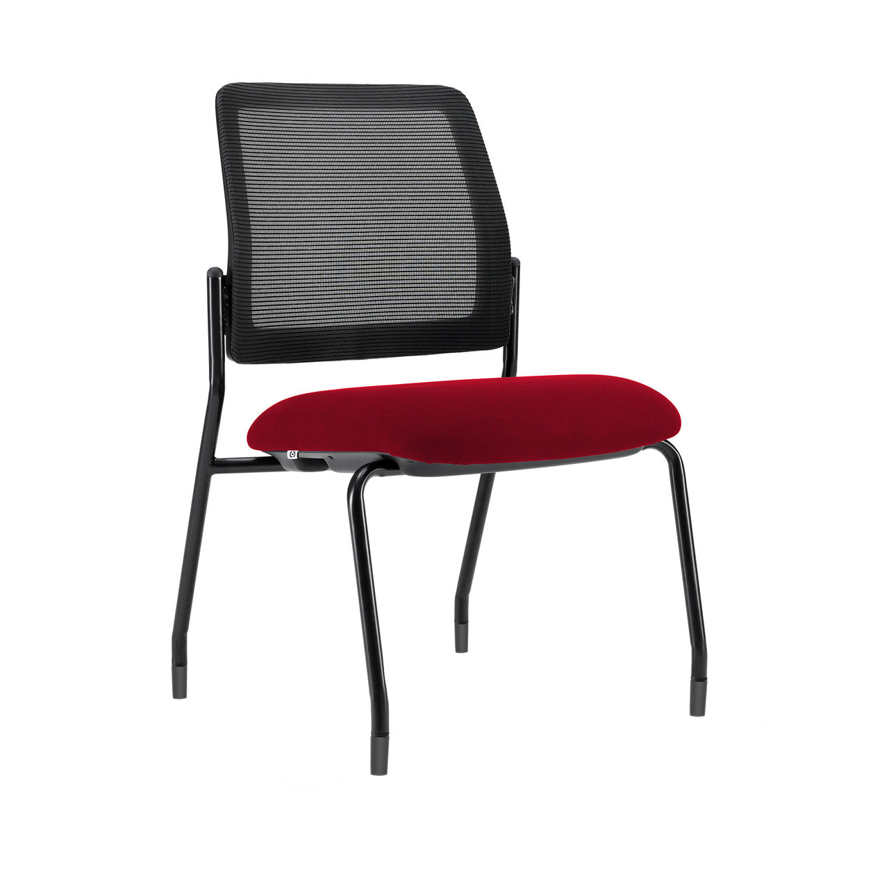 OfficeSource Starlight Armless Stacking Chair - Red Fabric